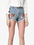 x Lee flower embroidered denim shorts