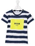 logo print striped T-shirt