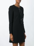 leather detailing longsleeved dress