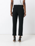 elasticated hem cropped trousers