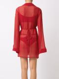 sheer panel dress