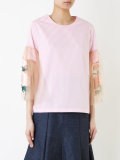 sheer sleeve blouse 