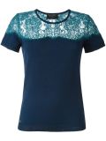 lace panel knit top