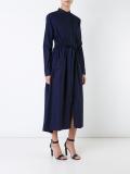 pleated waist shirt dress