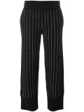 pinstripe knit trousers