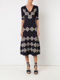 v neck jacquard dress