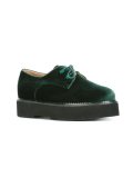 velvet lace-up shoes