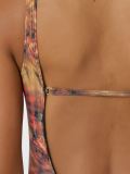 open back printed swimsuit