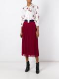 pleated midi skirt