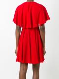 macramé neck flared dress