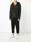 zip-up hooded jacket