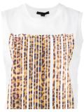leopard bonded barcode tank top