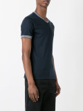 contrast V-neck T-shirt
