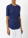 slim-fit knitted T-shirt