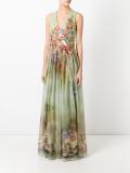 shells patch flared gown
