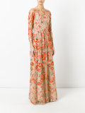 floral embroidered gown