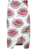 Wilcox wrap floral skirt