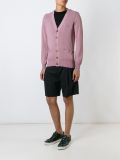 embroidered logo cardigan