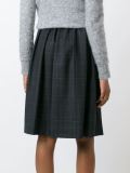 metallic check pattern skirt