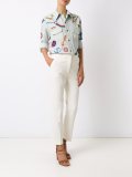 embroidered denim shirt