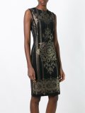 metallic print dress