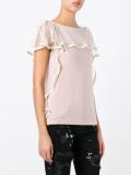 pleated trim blouse 