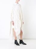 knitted fringed poncho 