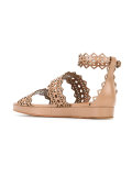 platform buckled sandals