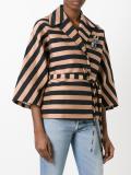 embellished striped trench