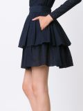 shirred eyelet layered skirt