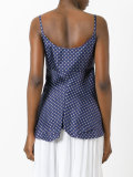 printed pleat front top