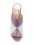 'Holly Acapulco' glitter mules