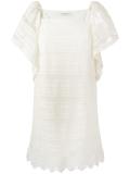perforated detail dress 