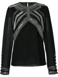 metallic trim blouse 