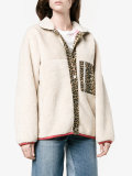 Checkers leopard print jacket