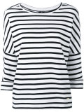 three-quarters sleeve striped jumper