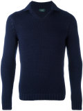 high neck slim-fit jumper