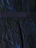 embossed roses flared dress