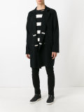 contrast detail double-breasted coat