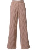 cropped knitted trousers 