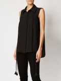 drawstring sleeveless blouse