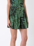 'CDC' tropical print pleated shorts