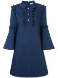 ruffled detailing flared dress