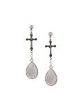 crucifix pendant earrings