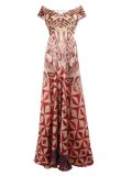 multi print dress
