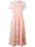semi sheer layered dress