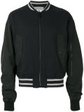 striped detail bomber jacket