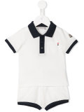 contrast collar polo shirt