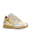 metallic lace-up sneakers