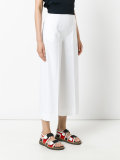 flared cropped trousers